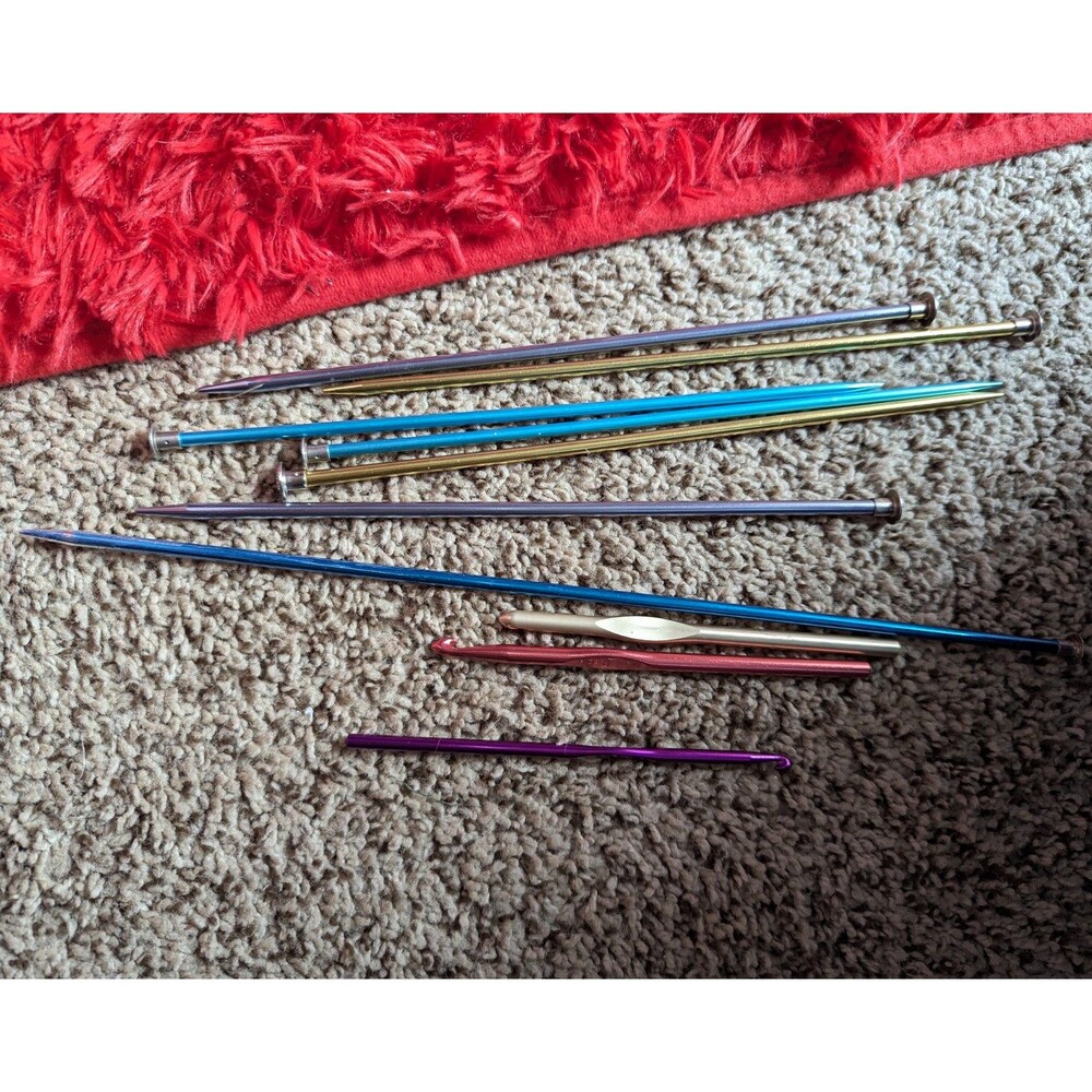 Boye Aluminum Knitting Needles Crochet Hooks Lot Multicolor Various Sizes
